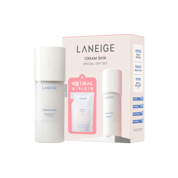 LANEIGE - Cream Skin Cerapeptide Refiner + Refill Set - 170ml + 130ml von LANEIGE