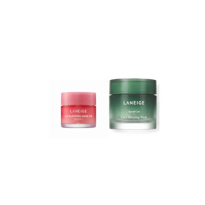 LANEIGE - Lip Sleeping Mask EX - 20g - Berry (1ea) + Cica Sleeping Mask - 60ml (1ea) Set von LANEIGE