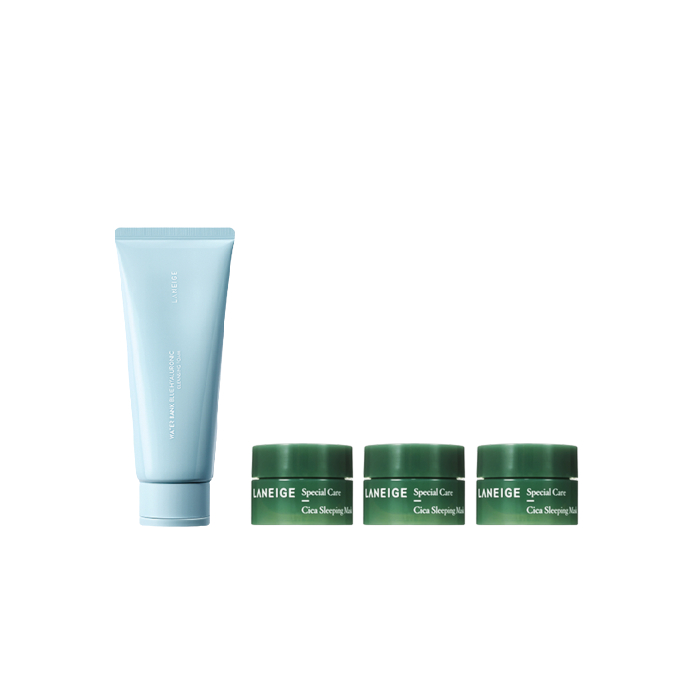 LANEIGE - Water Bank Blue Hyaluronic Cleansing Foam - 150g (1ea) + Cica Sleeping Mask 10ml (3ea) Set von LANEIGE