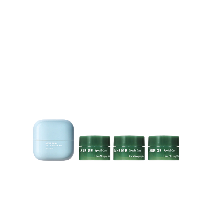 LANEIGE - Water Bank Blue Hyaluronic Eye Cream - 25ml (1ea) + Cica Sleeping Mask - 10ml (3ea) Set von LANEIGE
