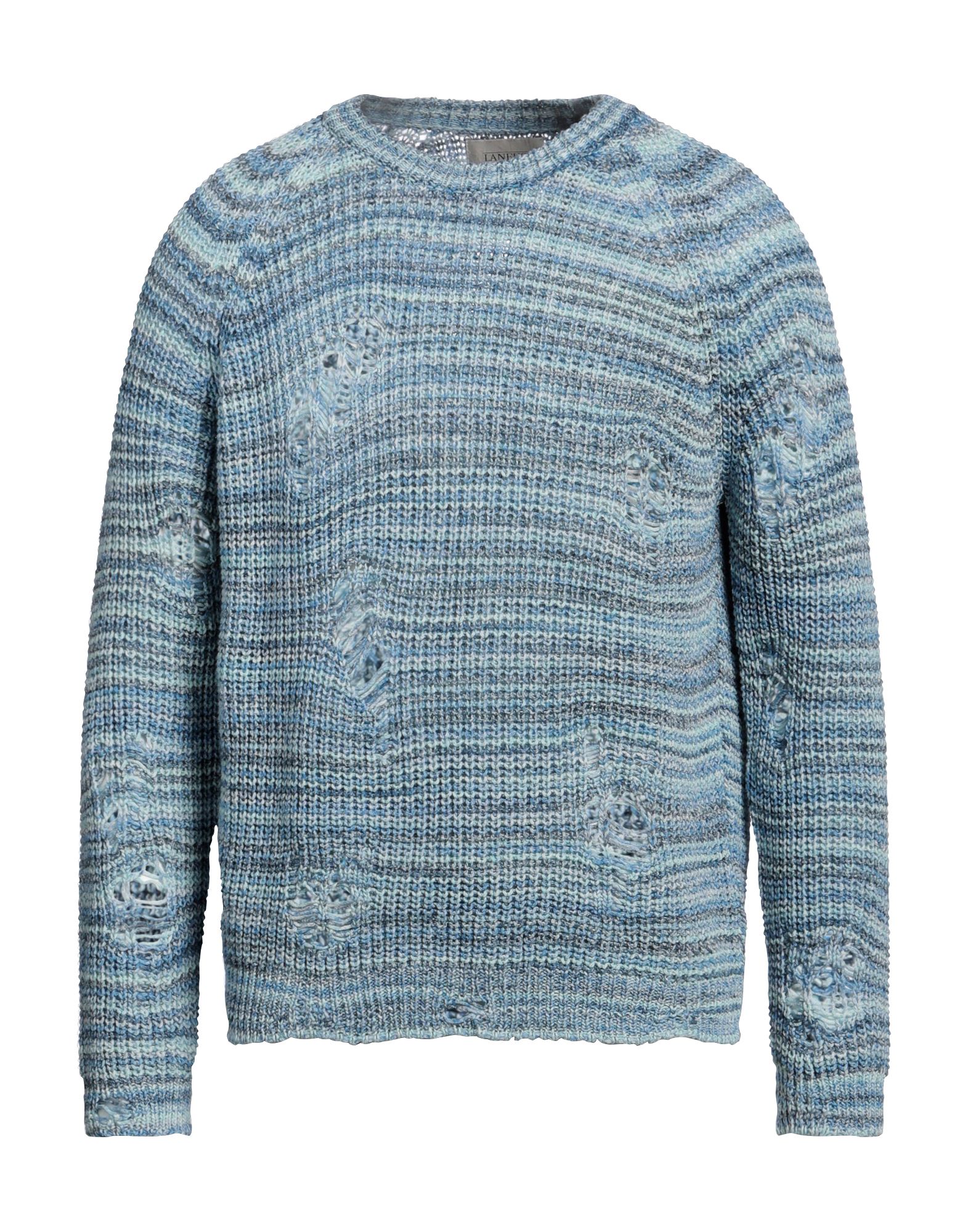 LANEUS Pullover Herren Azurblau von LANEUS