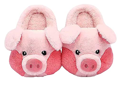 LANFIRE Big Kid und Erwachsene Baumwolle Hausschuhe Schwein Hausschuhe Plüsch Hausschuhe Tier Hausschuhe Damen Schuhe (Pink, 39/40, numeric_39) von LANFIRE