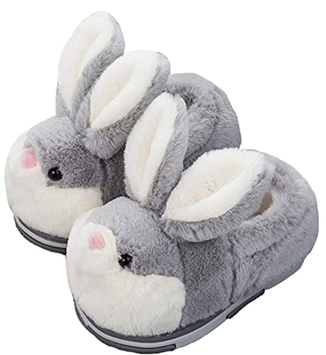 LANFIRE Groß Kinder und Erwachsene Baumwolle Hausschuhe Schwein Hausschuhe Plüsch Hausschuhe Tier Hausschuhe Damen Schuhe Baumwollschuhe (Grey, 37/38, numeric_37) von LANFIRE