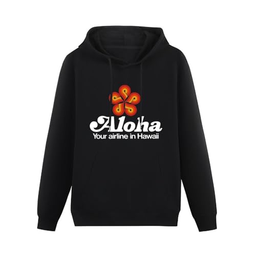 LANGBIRUI Aloha Airlines 1 Hoody with Kangaroo Pocket Sweatershirt Hoodie Black M von LANGBIRUI