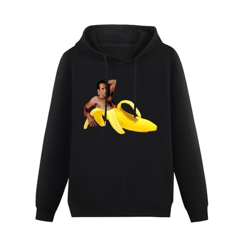 LANGBIRUI Men's Hoody Men's Nicolas Cage in A Banana Particular Hoodie Shirt Black XXL von LANGBIRUI