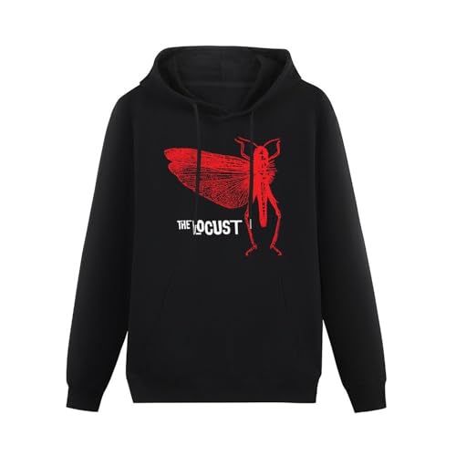 LANGBIRUI The Locust Band 2 Hoody with Kangaroo Pocket Sweatershirt Hoodie Black XL von LANGBIRUI