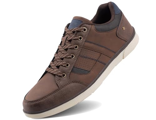 LANGDU Freizeitschuhe Herren Sneaker Schuhe Walkingschuhe Leichtgewicht Atmungsaktive Sportschuhe Größe41-46EU (Bräunlichblau 19,46EU) von LANGDU