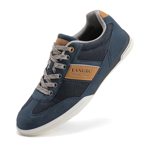 LANGDU Freizeitschuhe Herren Sneaker Schuhe Walkingschuhe Leichtgewicht Atmungsaktive Sportschuhe Größe41-46EU (blaulit,44EU) von LANGDU