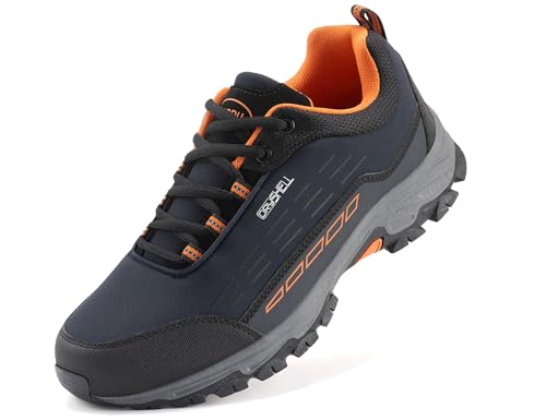 LANGDU Wanderschuhe Herren Damen Wasserdicht Leicht Wanderstiefel Outdoorschuhe Trekkingschuhe 37-46EU (Blau 50,43EU) von LANGDU