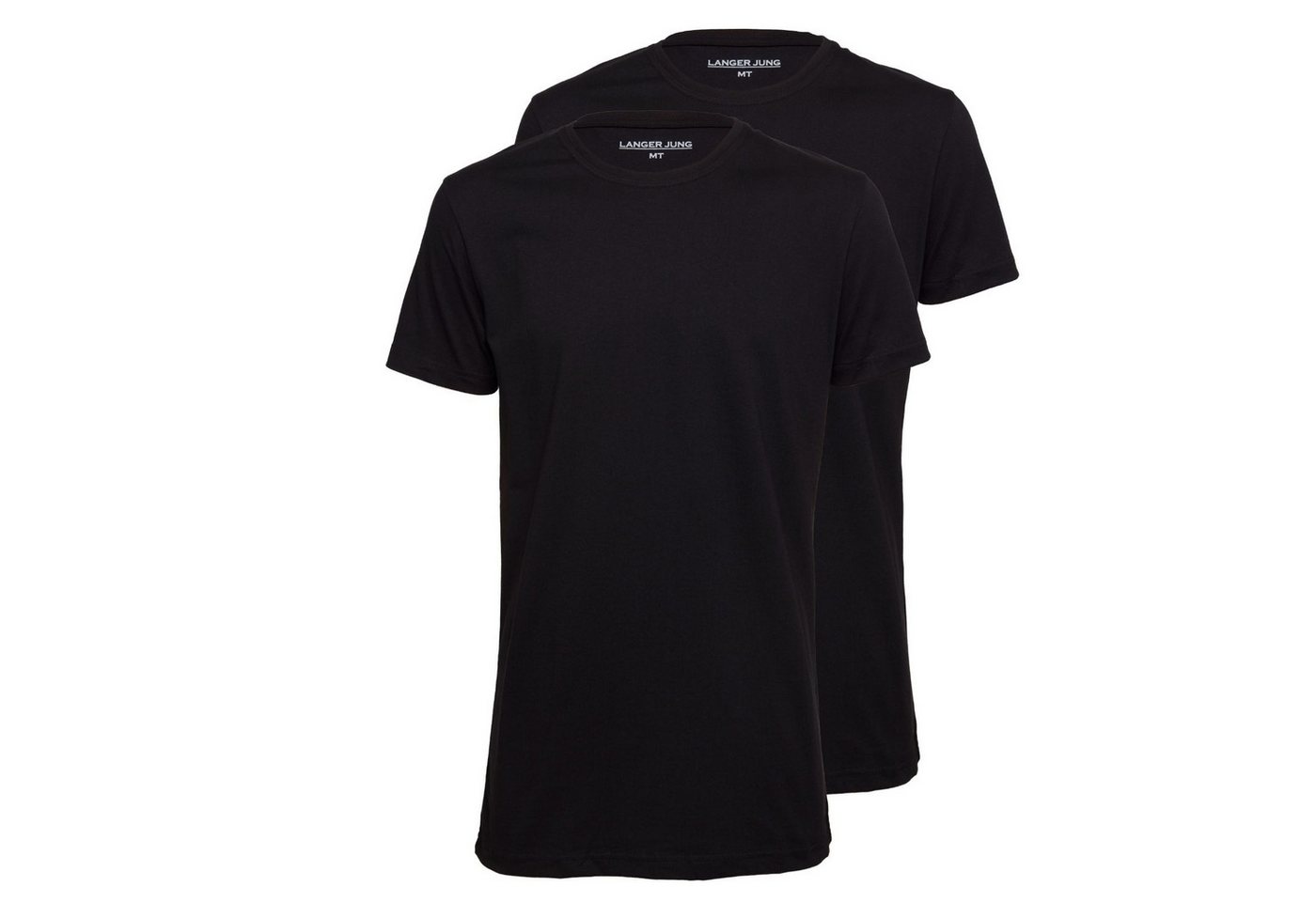 LANGER JUNG T-Shirt slim fit extra lang (2er-Pack) Unifarbe von LANGER JUNG