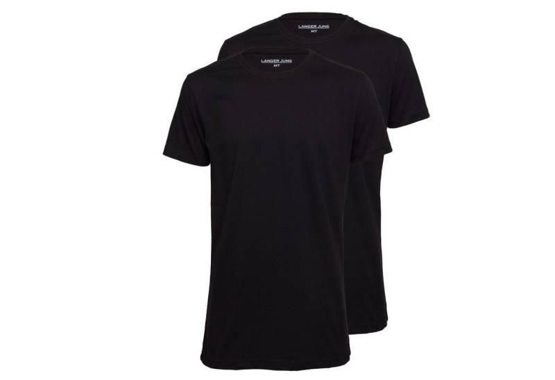 LANGER JUNG T-Shirt slim fit extra lang (2er-Pack) Unifarbe von LANGER JUNG