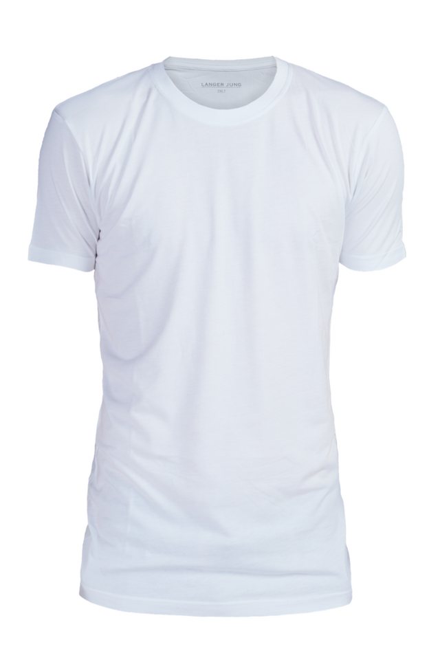 LANGER JUNG T-Shirt slim fit extra lang (2er-Pack) Unifarbe von LANGER JUNG