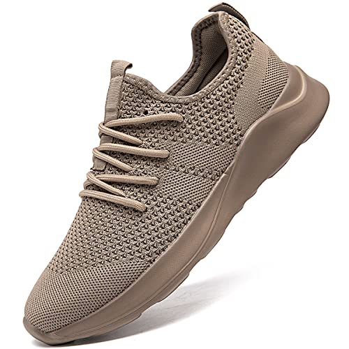 LANGFEUU Damen Turnschuhe Sneaker Schuhe Damen Sportschuhe Laufschuhe Tennisschuhe Outdoor Running Damen Walkingschuhe Straßenlaufschuhe rutschfest Atmungsaktiv Leichtgewichts Braun 37 von LANGFEUU