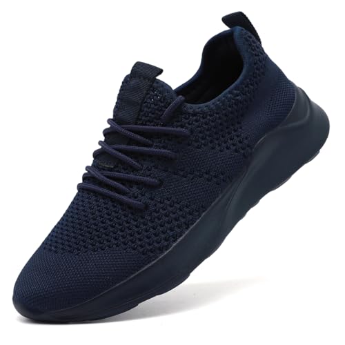 LANGFEUU Damen Turnschuhe Sneaker Schuhe Damen Sportschuhe Laufschuhe Tennisschuhe Outdoor Running Damen Walkingschuhe Straßenlaufschuhe rutschfest Atmungsaktiv Leichtgewichts Dunkelblau 41 von LANGFEUU