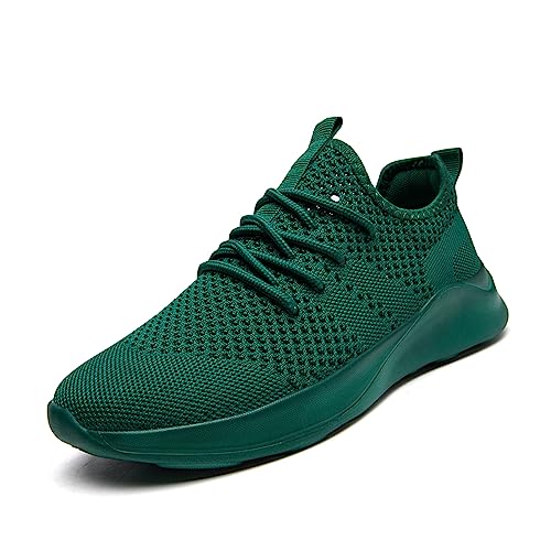 LANGFEUU Damen Turnschuhe Sneaker Schuhe Damen Sportschuhe Laufschuhe Tennisschuhe Outdoor Running Damen Walkingschuhe Straßenlaufschuhe rutschfest Atmungsaktiv Leichtgewichts Dunkelgrün 41 von LANGFEUU