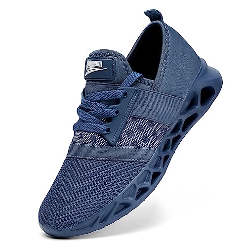 LANGFEUU Damen Turnschuhe Sneaker Schuhe Damen Sportschuhe Laufschuhe Tennisschuhe Outdoor Running Walkingschuhe Straßenlaufschuhe rutschfest Atmungsaktiv Leichtgewichts Sneakers Blau Größe 37 von LANGFEUU