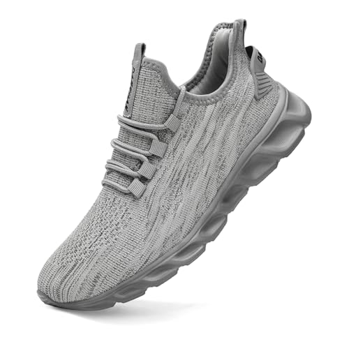 LANGFEUU Sneaker Herren Laufschuhe Turnschuhe Tennis Running Schuhe Walkingschuhe Sportschuhe Freizeit Straßenlaufschuhe Fashion Leichtgewichts Atmungsaktiv Fitness Schuhe Hellgrau 43 EU LANGFEUU Sneaker Herren Laufschuhe Turnschuhe Tennis Running Schuhe Walkingschuhe Sportschuhe Freizeit Straßenlaufschuhe Fashion Leichtgewichts Atmungsaktiv Fitness Schuhe Hellgrau 43 EU von LANGFEUU