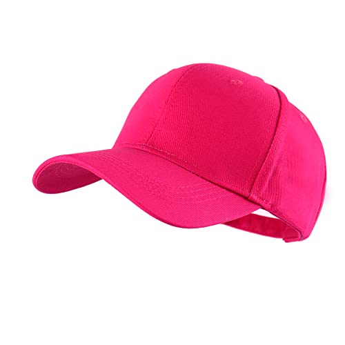 LANGZHEN Baseball Dad Cap 100% Baumwolle Passt Männer Frauen Klassische Verstellbare Plain Hat (Structured-Rose) von LANGZHEN