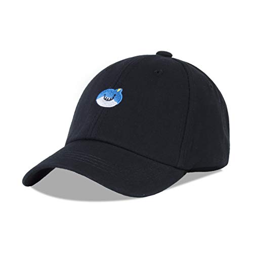 LANGZHEN Baumwolle Baseball Cap für Säugling Baby Jungen Mädchen Kleinkind Kinder im Freien Einstellbare Nette Tier Hut (S-gestickt-schwarz) von LANGZHEN