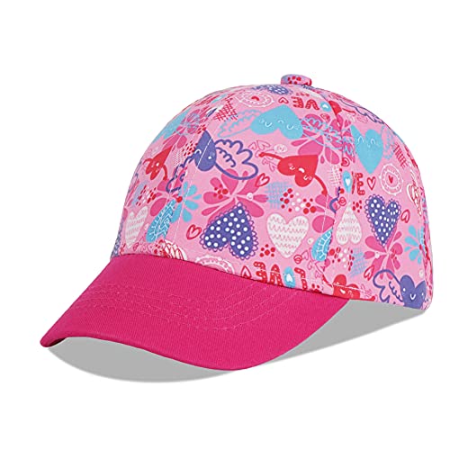 LANGZHEN Kleinkind Baseball Cap Verstellbare Sonnenhüte Kinder Schutz Baseball Caps für Jungen und Mädchen (S-Love) von LANGZHEN