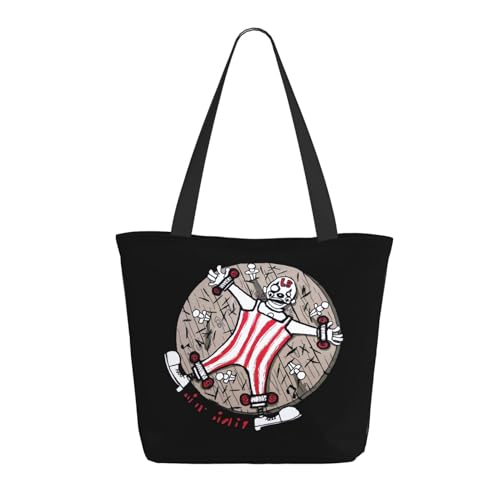 Damen Bizkit Rap Rock Band Limp Einkaufstasche Stylische Shopper Taschen Leichtes Design Verstärkte Gurte Strapazierfähiges Polyester für Laptops und Lebensmittel von LANIPASTUA
