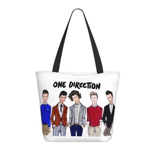 Damen Direc*Tion Music Boy Band One Love Einkaufstasche Stylische Shopper Taschen Leichtes Design Verstärkte Gurte Strapazierfähiges Polyester für Laptops und Lebensmittel Damen Direc*Tion Music Boy Band One Love Einkaufstasche Stylische Shopper Taschen Leichtes Design Verstärkte Gurte Strapazierfähiges Polyester für Laptops und Lebensmittel von LANIPASTUA