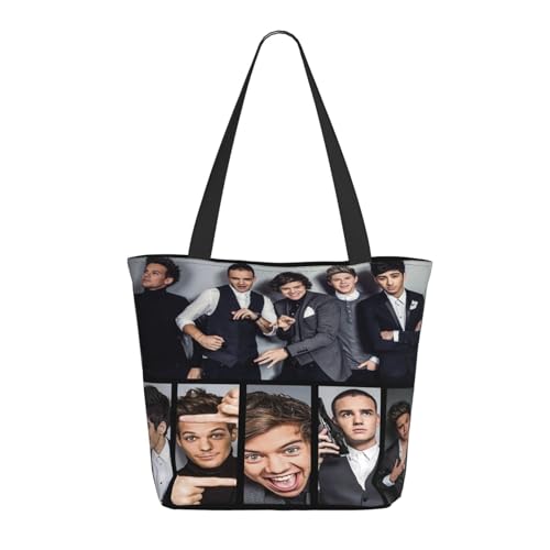 Damen Direc*Tion Music Boy Band One Love Einkaufstasche Stylische Shopper Taschen Leichtes Design Verstärkte Gurte Strapazierfähiges Polyester für Laptops und Lebensmittel Damen Direc*Tion Music Boy Band One Love Einkaufstasche Stylische Shopper Taschen Leichtes Design Verstärkte Gurte Strapazierfähiges Polyester für Laptops und Lebensmittel von LANIPASTUA