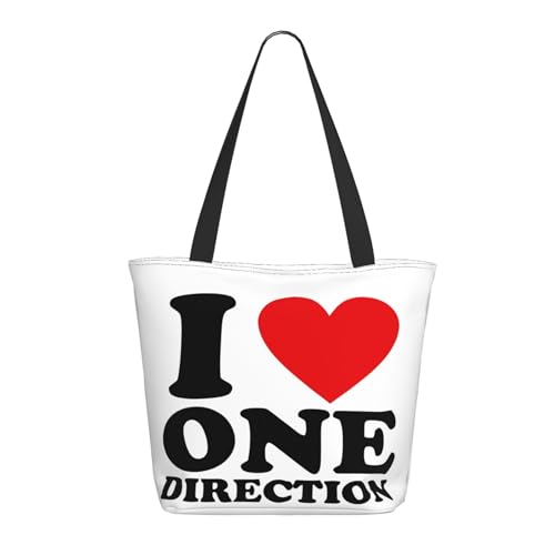 Damen Direc*Tion Music Boy Band One Love Einkaufstasche Stylische Shopper Taschen Leichtes Design Verstärkte Gurte Strapazierfähiges Polyester für Laptops und Lebensmittel Damen Direc*Tion Music Boy Band One Love Einkaufstasche Stylische Shopper Taschen Leichtes Design Verstärkte Gurte Strapazierfähiges Polyester für Laptops und Lebensmittel von LANIPASTUA