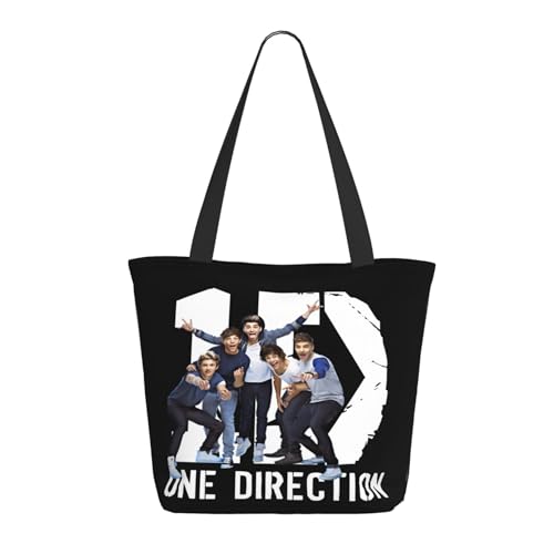 Damen One Love Music Direc*Tion Band Einkaufstasche Stylische Shopper Taschen Leichtes Design Verstärkte Gurte Strapazierfähiges Polyester für Laptops und Lebensmittel Damen One Love Music Direc*Tion Band Einkaufstasche Stylische Shopper Taschen Leichtes Design Verstärkte Gurte Strapazierfähiges Polyester für Laptops und Lebensmittel von LANIPASTUA