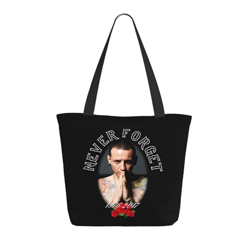 Damen Park Rock Band Lin-kin Chester Einkaufstasche Stylische Shopper Taschen Leichtes Design Verstärkte Gurte Strapazierfähiges Polyester für Laptops und Lebensmittel von LANIPASTUA