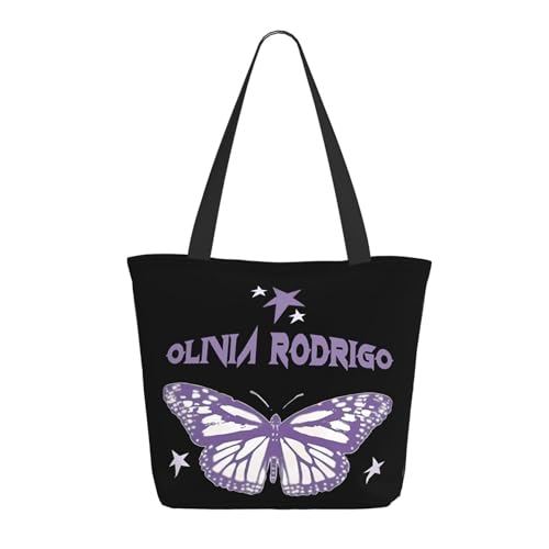 Damen Rodrigo Singer Music Olivia Einkaufstasche Stylische Shopper Taschen Leichtes Design Verstärkte Gurte Strapazierfähiges Polyester für Laptops und Lebensmittel von LANIPASTUA