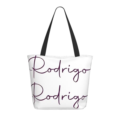 Damen Rodrigo Singer Music Olivia Einkaufstasche Stylische Shopper Taschen Leichtes Design Verstärkte Gurte Strapazierfähiges Polyester für Laptops und Lebensmittel von LANIPASTUA