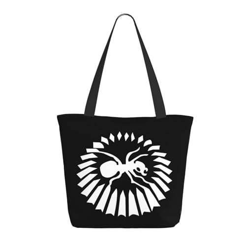 Damen The Ant Music Band Einkaufstasche Stylische Shopper Taschen Leichtes Design Verstärkte Gurte Strapazierfähiges Polyester für Laptops und Lebensmittel von LANIPASTUA