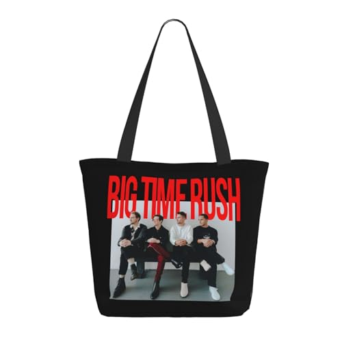 Damen Time Rock Music boy band Rush Einkaufstasche Stylische Shopper Taschen Leichtes Design Verstärkte Gurte Strapazierfähiges Polyester für Laptops und Lebensmittel von LANIPASTUA