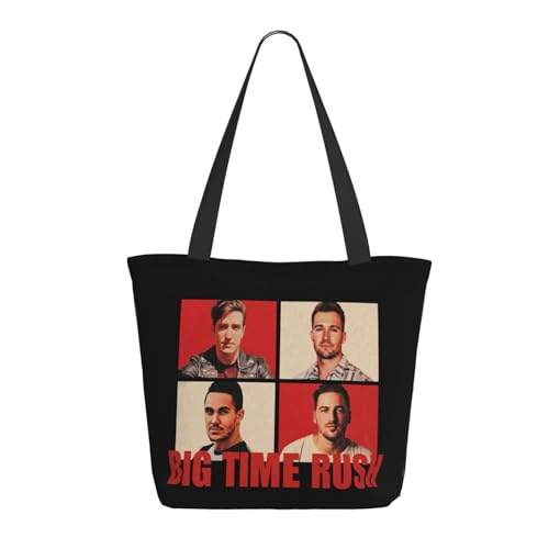 Damen Time Rock Music boy band Rush Einkaufstasche Stylische Shopper Taschen Leichtes Design Verstärkte Gurte Strapazierfähiges Polyester für Laptops und Lebensmittel von LANIPASTUA