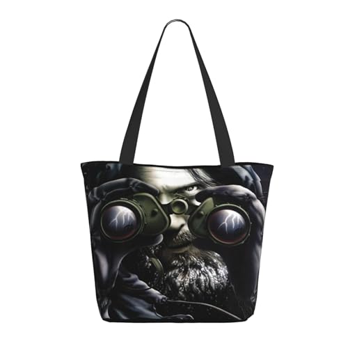 Damen Tull Rock Band Jethro Einkaufstasche Stylische Shopper Taschen Leichtes Design Verstärkte Gurte Strapazierfähiges Polyester für Laptops und Lebensmittel von LANIPASTUA