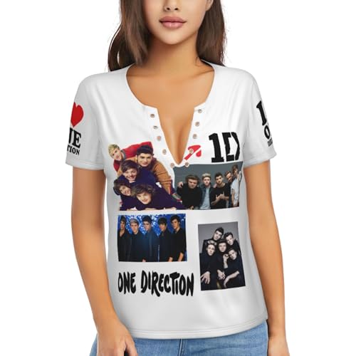 Frauens Direc*Tion Music Boy Band One Love T Shirt Tiefer V-Ausschnitt T Shirt Sexig Stylish Atemhaft BequemTop für täglichen Gebrauch und Arbeit Frauens Direc*Tion Music Boy Band One Love T Shirt Tiefer V-Ausschnitt T Shirt Sexig Stylish Atemhaft BequemTop für täglichen Gebrauch und Arbeit von LANIPASTUA