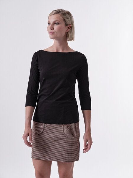 LANIUS 3/4 Arm U-Boot Shirt aus Bio-Baumwolle von LANIUS