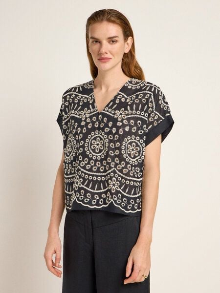 LANIUS Blusenshirt (OCS) mit Stickerei aus Bio-Baumwolle von LANIUS