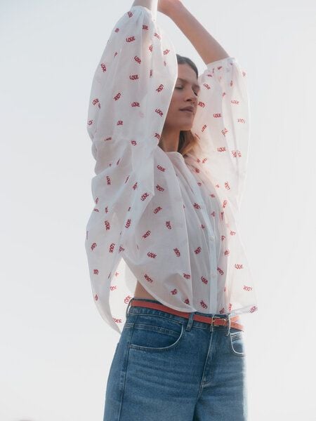 LANIUS Blusenshirt mit Kräuseln von LANIUS