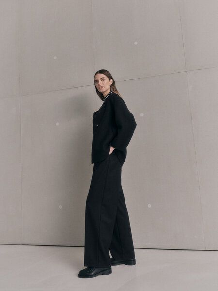 LANIUS Hose mit Bundfalte aus Bio-Schurwolle von LANIUS