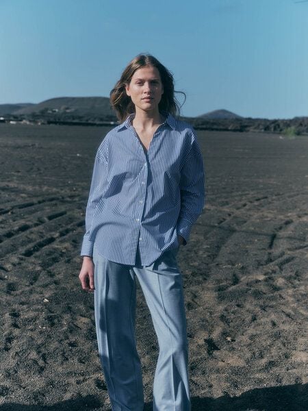 LANIUS Hose mit Bundfalte aus Bio-Schurwolle von LANIUS