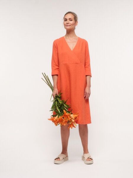 LANIUS Kleid in Wickeloptik aus Bio-Leinen von LANIUS