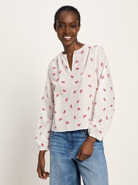 LANIUS Langarmbluse mit Kräuseln von LANIUS