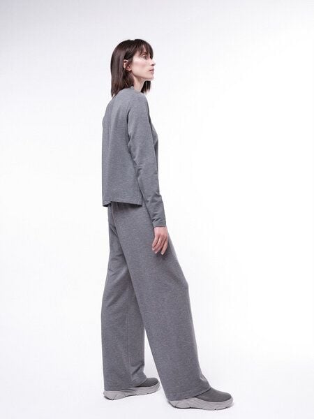 LANIUS Langarmshirt mit Stehkragen aus TENCEL Lyocell von LANIUS