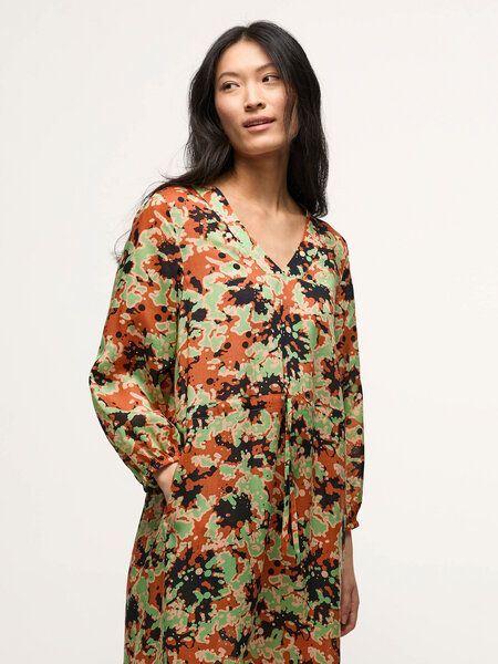 LANIUS Maxikleid Print Powerful Bloom aus TENCEL von LANIUS