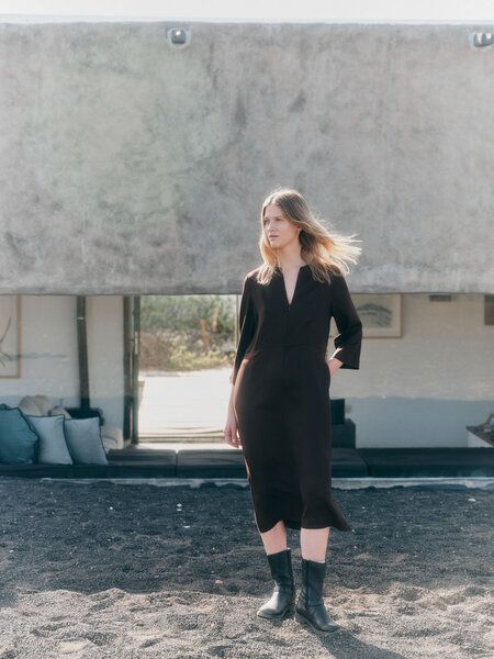 LANIUS Midikleid aus TENCEL Lyocell von LANIUS