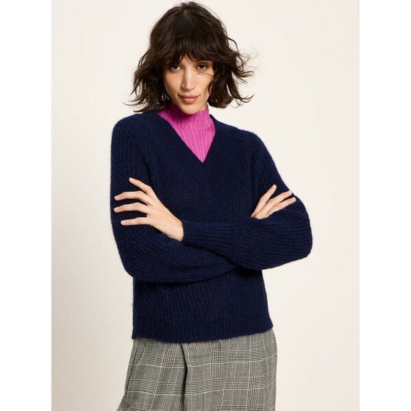 LANIUS Pullover mit V-Ausschnitt aus Bio-Alpakawolle von LANIUS