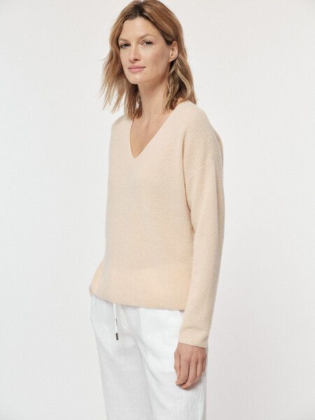 LANIUS Pullover mit V-Ausschnitt aus Bio-Kaschmir von LANIUS