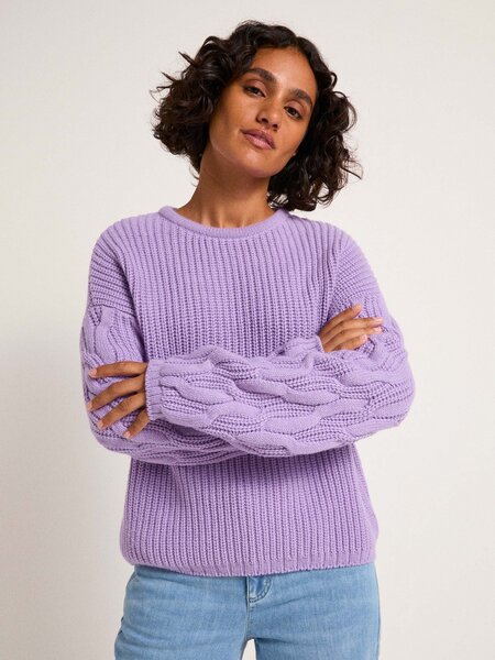 LANIUS Pullover mit Zopfmuster aus Bio-Schurwolle und Bio-Baumwolle von LANIUS